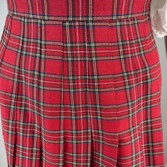 Vintage Red Plaid Pleated Skirt Michele New York Small - Picture 6 of 7